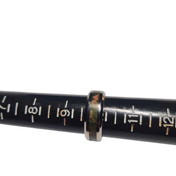 Dinosaur Bone Titanium Ring - Picture 4 of 6